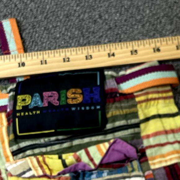 Parish Health Wealth And Wisdom Shorts Mens Size 36 Multi Colored Hip Hop - Picture 10 of 11